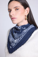 Echarpe Bandana Couronne Apache - Bleu Marine Blanc - Mixte
