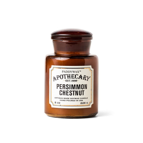 Seasonal - Bougie En Pot Verre Apothecary 226G - Kaki & Châtaigne