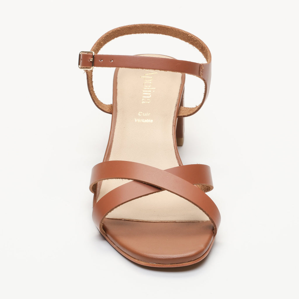Apolina - Sandalias de tacón Elvyne - Marrón