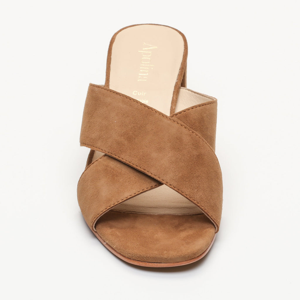 Apolina - Mules de tacón Laura - Marrón