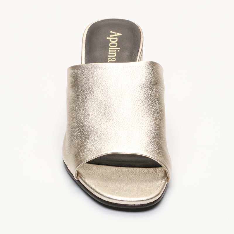 Apolina - Lina Heeled Mules - Gold
