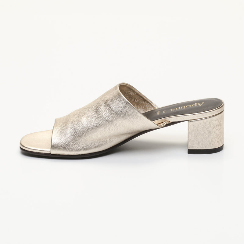 Apolina - Lina Heeled Mules - Gold