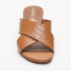 Apolina - Baudi Heeled Mules - Brown