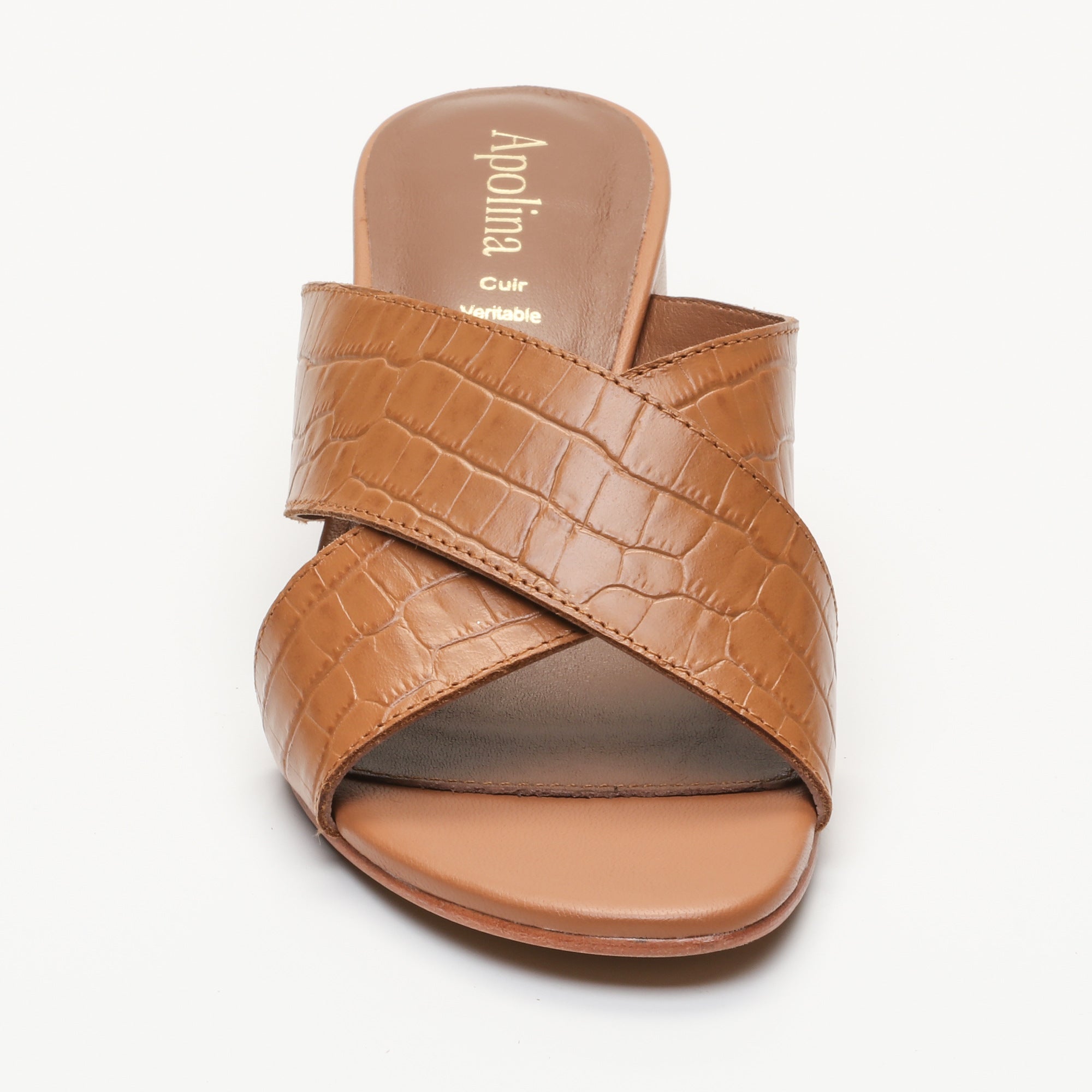 Apolina - Baudi Heeled Mules - Brown