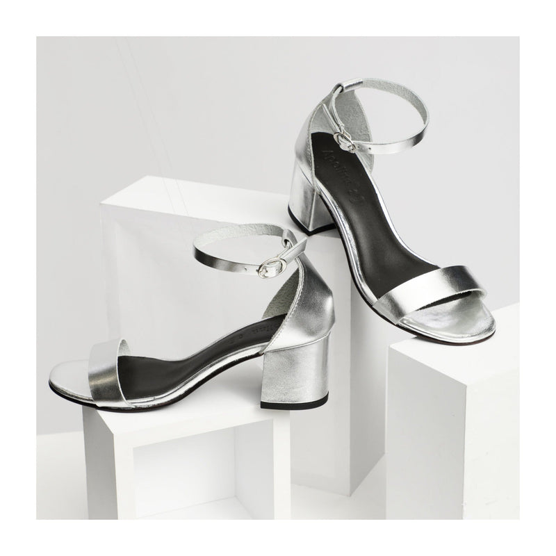 Apolina - Sandales A Talon Lyria - Argent