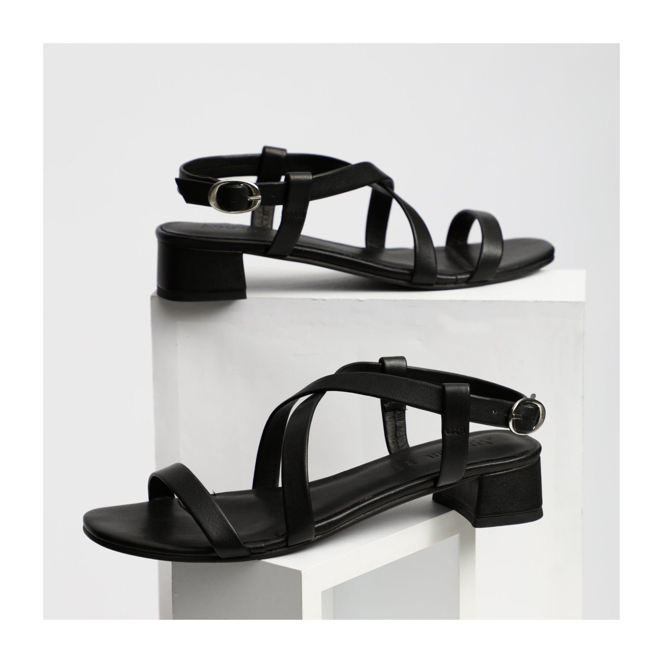Apolina - Justine Heeled Sandals - Black