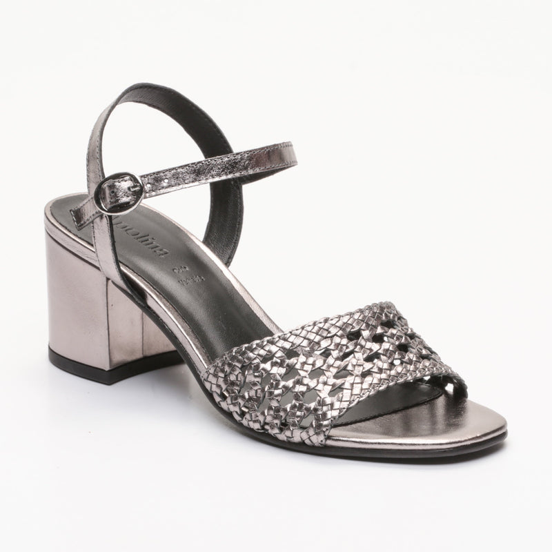 Apolina - Sandalias Romane Tacón - Gris