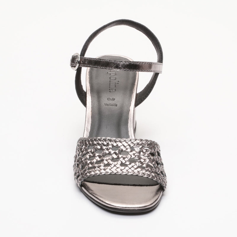 Apolina - Sandalias Romane Tacón - Gris