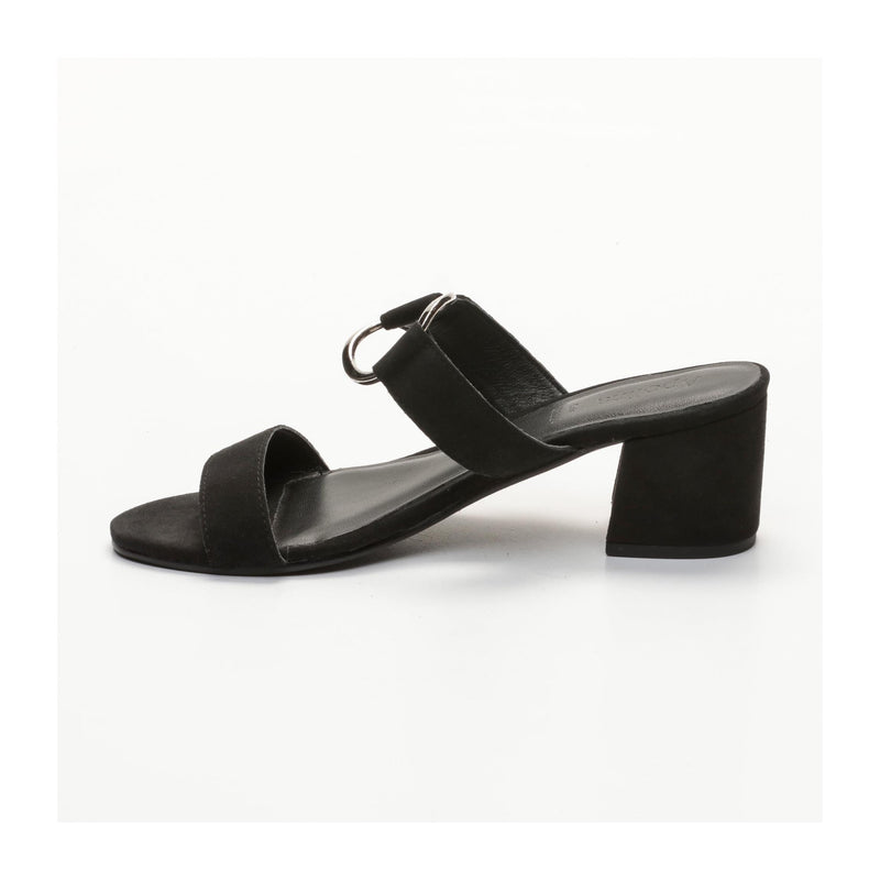 Mules con tacón Rosy - Negro