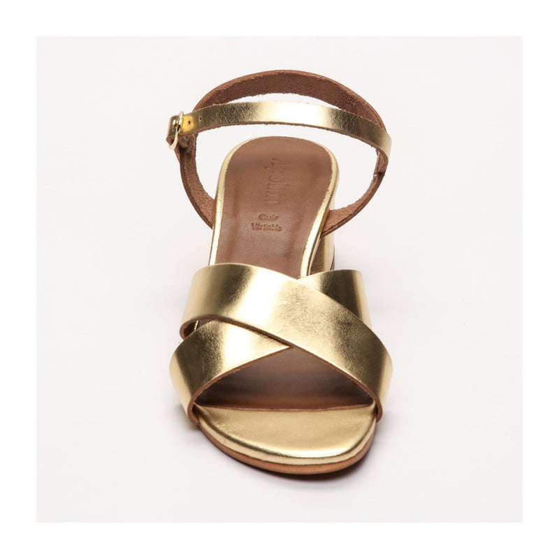 Fanny Heeled Sandals - Gold