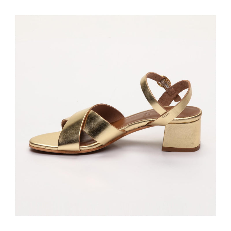 Fanny Heeled Sandals - Gold