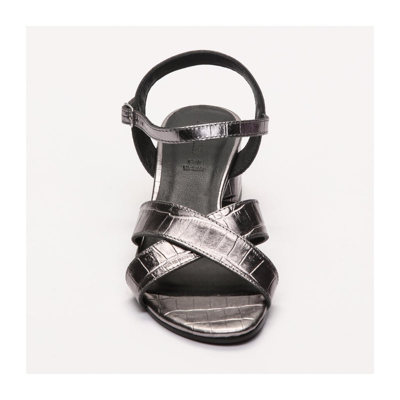Fanny Heeled Sandals - Gray