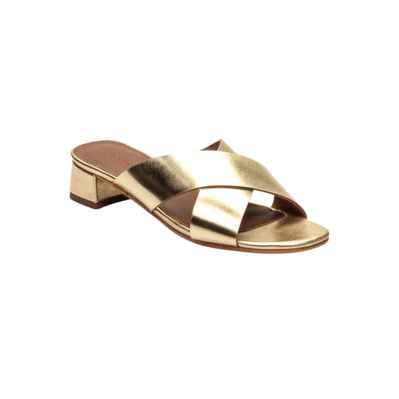Ohia Heeled Mules - Gold