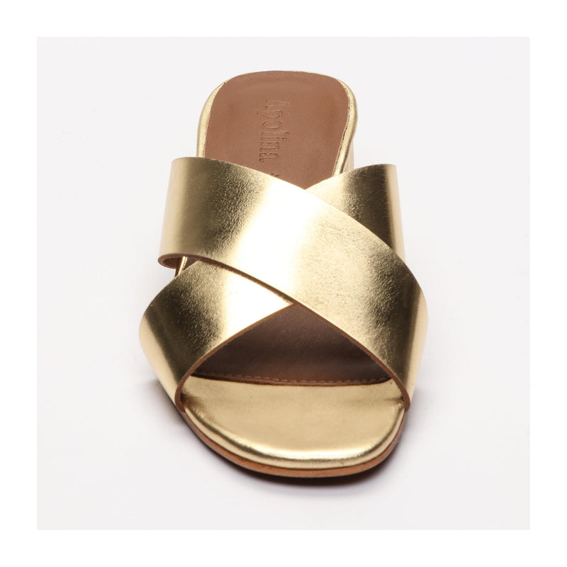 Ohia Heeled Mules - Gold