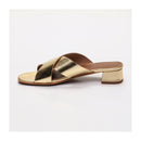Ohia Heeled Mules - Gold