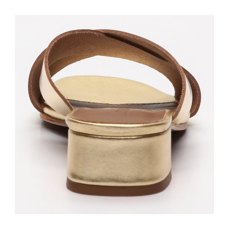 Ohia Heeled Mules - Gold