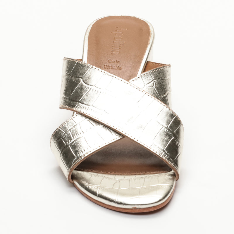 Apolina - Mules A Talon Baudi - Doré