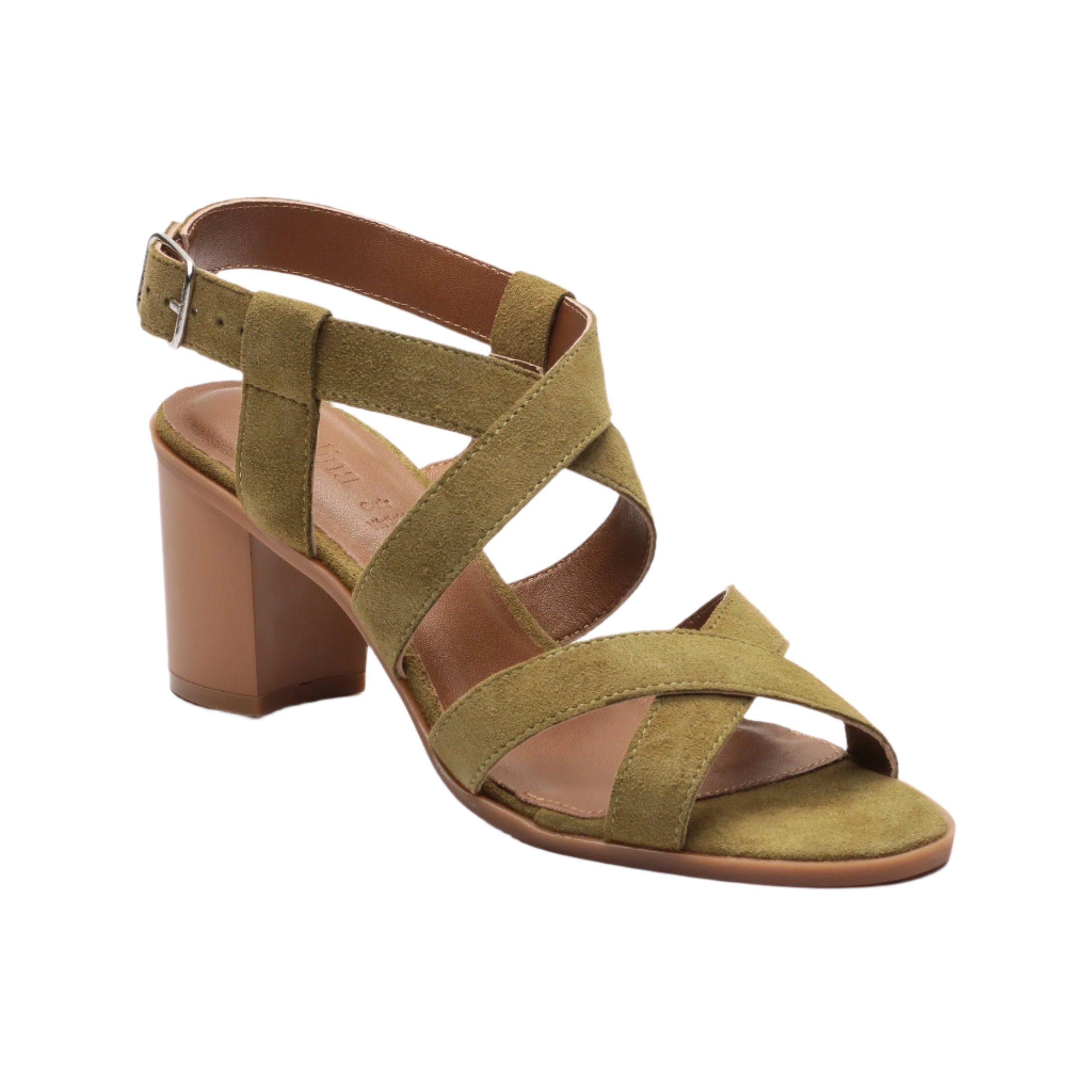 Apolina - Heeled Sandals Pavi - Green