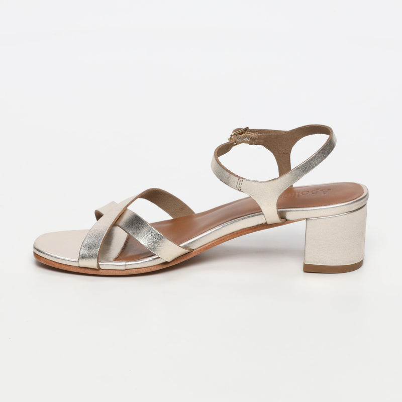 Apolina - Sandales A Talon Elvyne - Doré