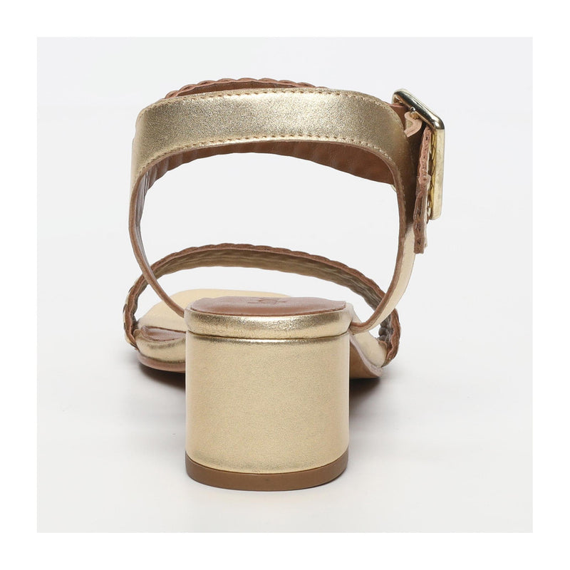 Mary Heeled Sandals - Gold