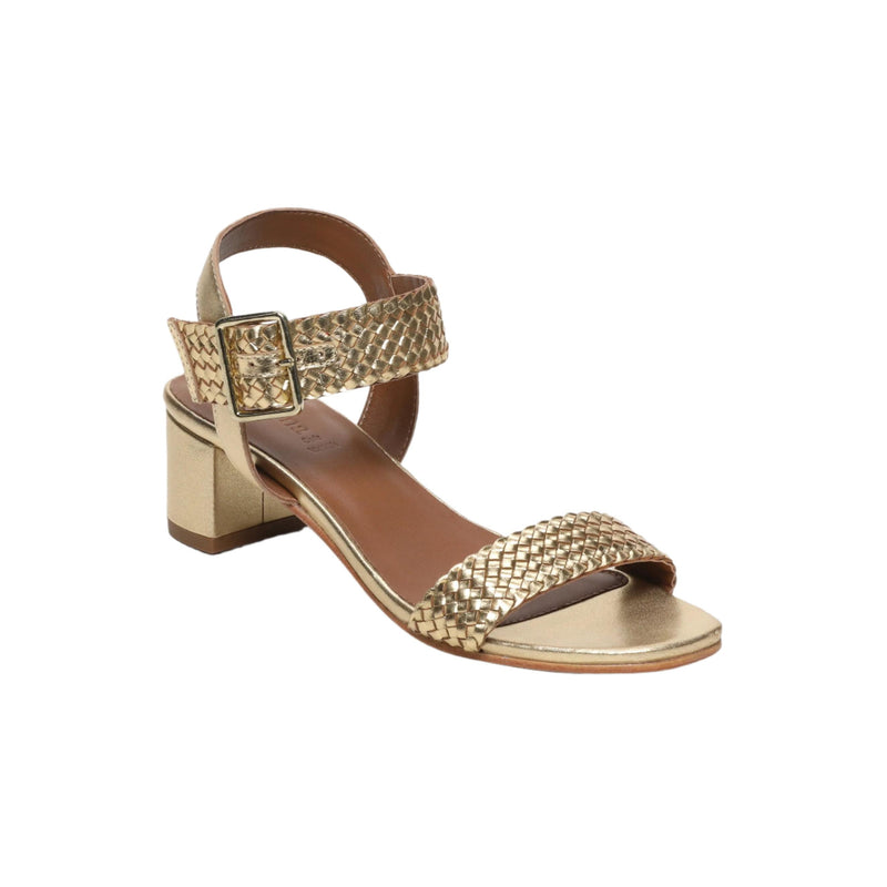 Mary Heeled Sandals - Gold