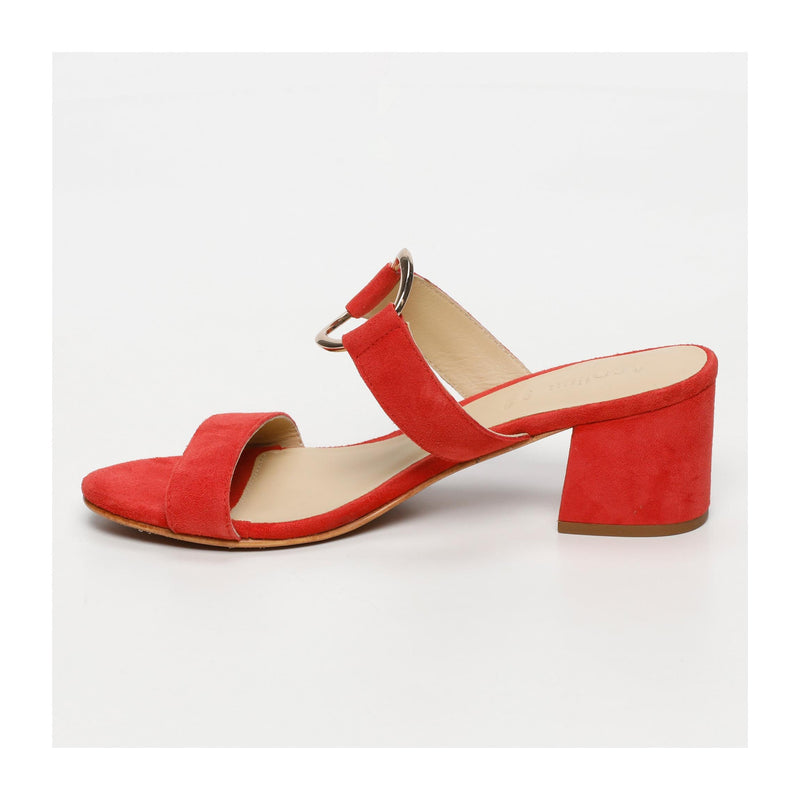 Mules con tacón Rosy - Rojo
