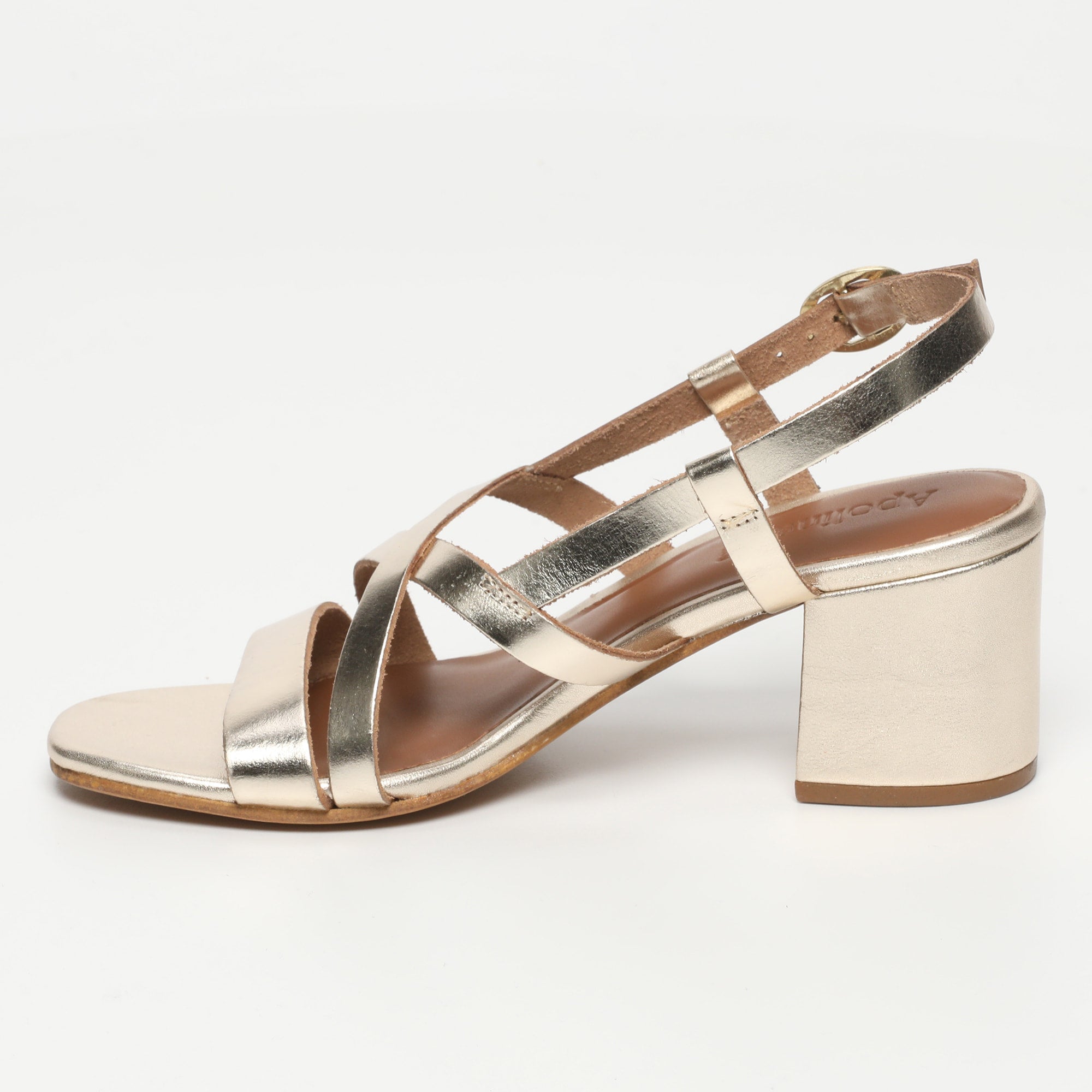 Apolina - Rissani Heeled Sandals - Gold