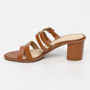 Apolina - Mules con tacón Zag - Marrón