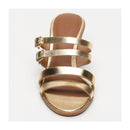 Zag Heeled Mules - Gold