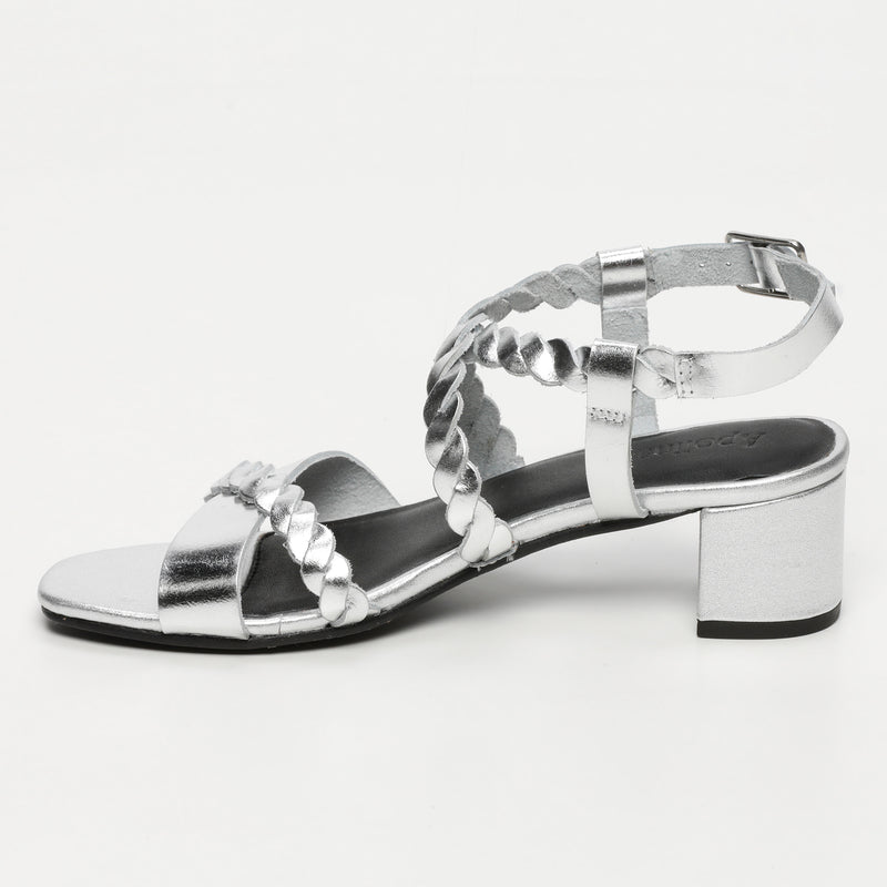Apolina - Sandales A Talon Janina - Argent