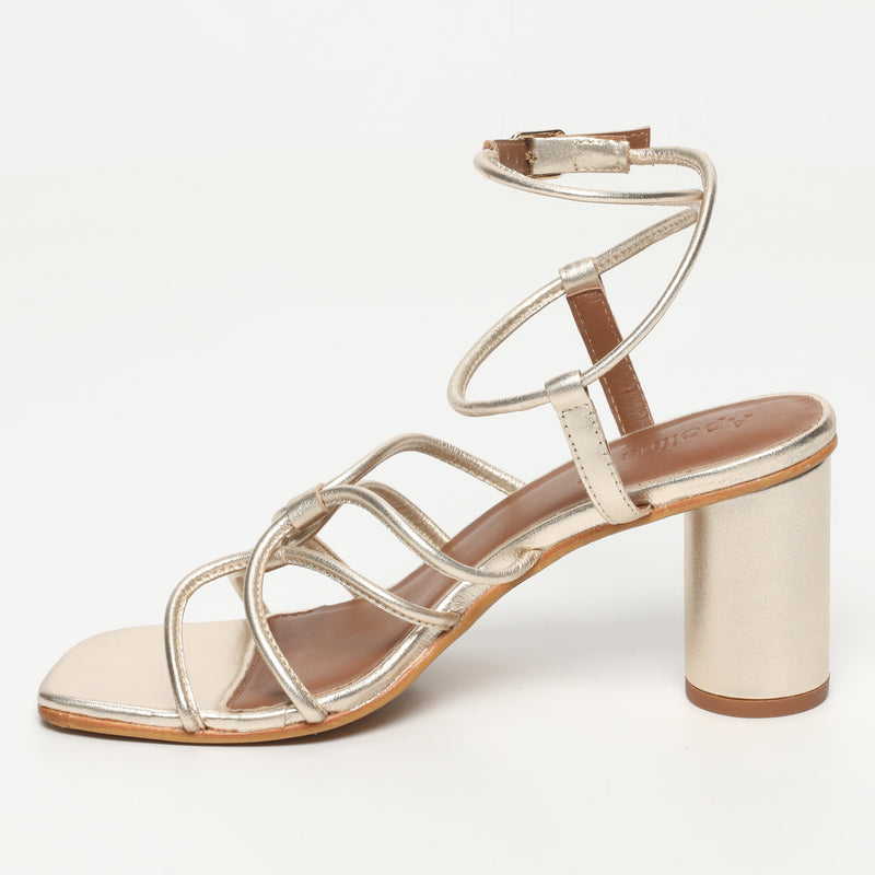 Apolina - Sandales A Talon Yana - Doré