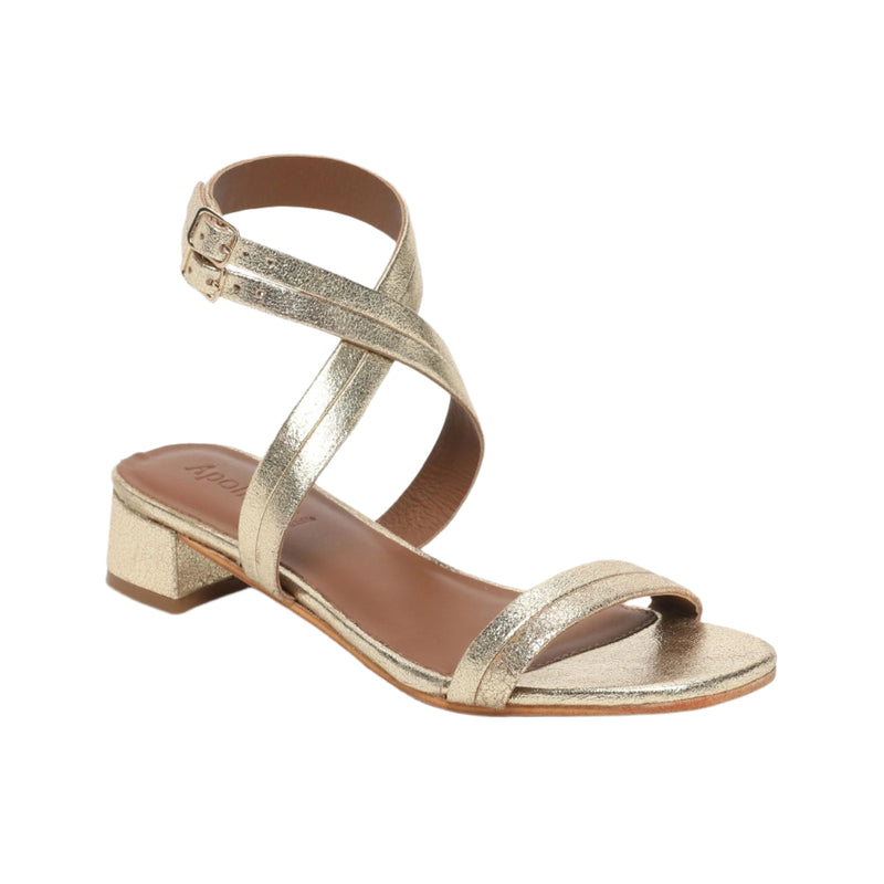 Apolina - Tenby Low Heel Sandals - Gold