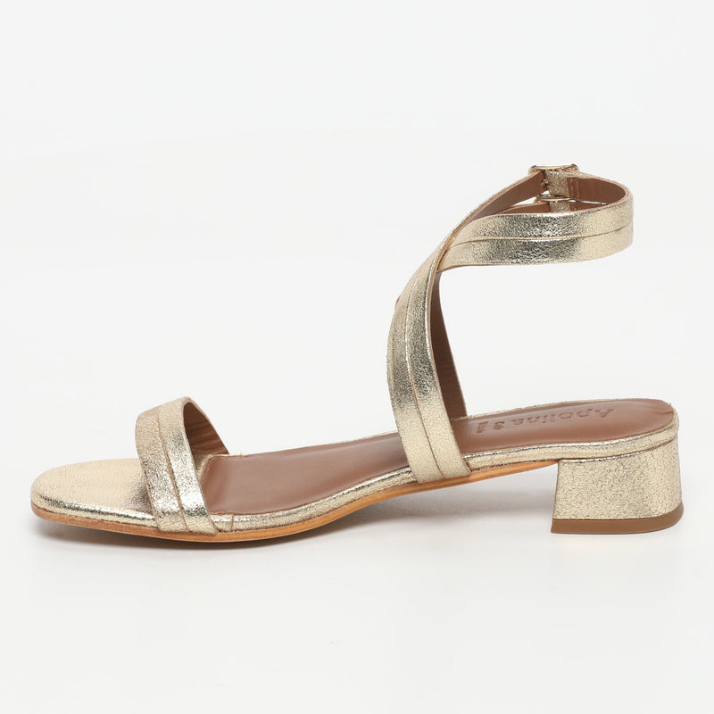 Apolina - Tenby Low Heel Sandals - Gold
