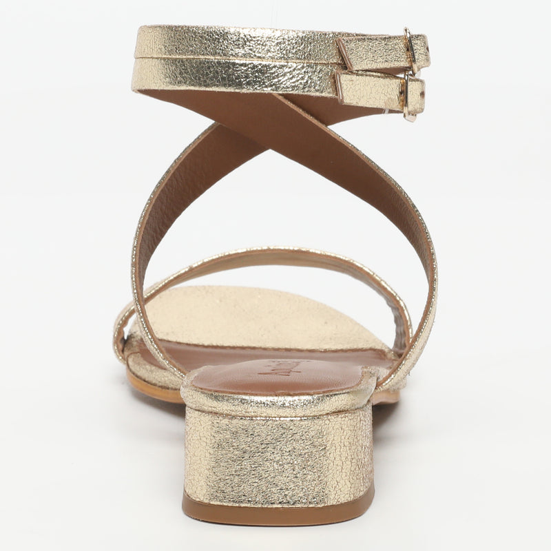 Apolina - Sandales Talons Bas Tenby - Doré