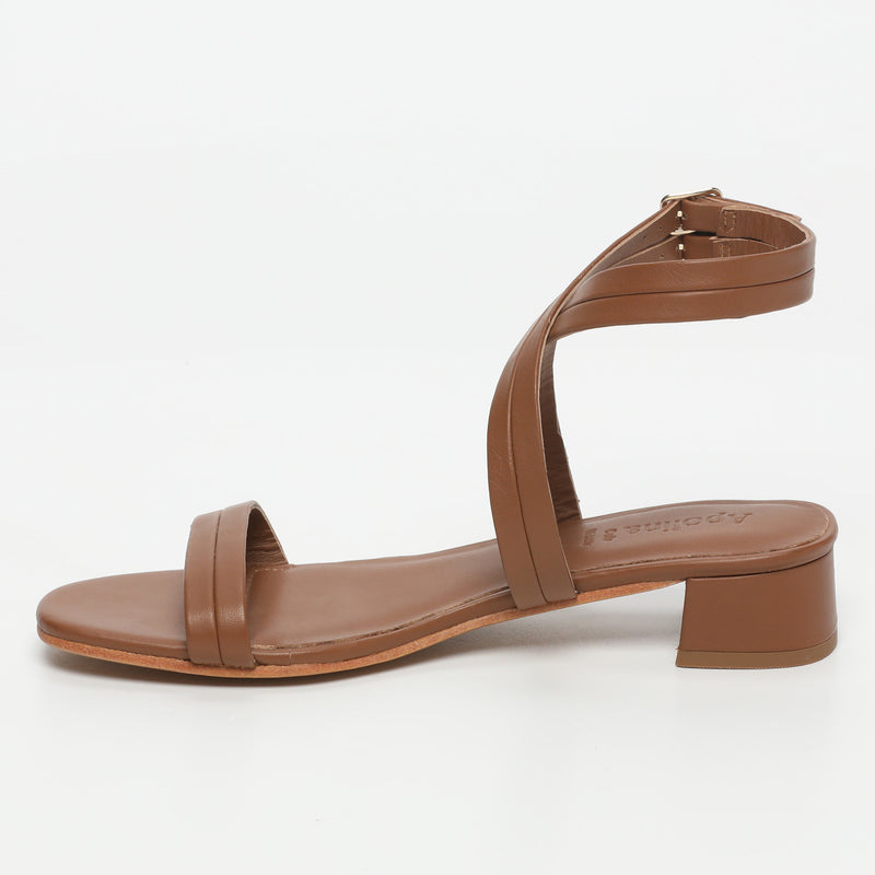 Apolina - Sandales Talons Bas Tenby - Marron