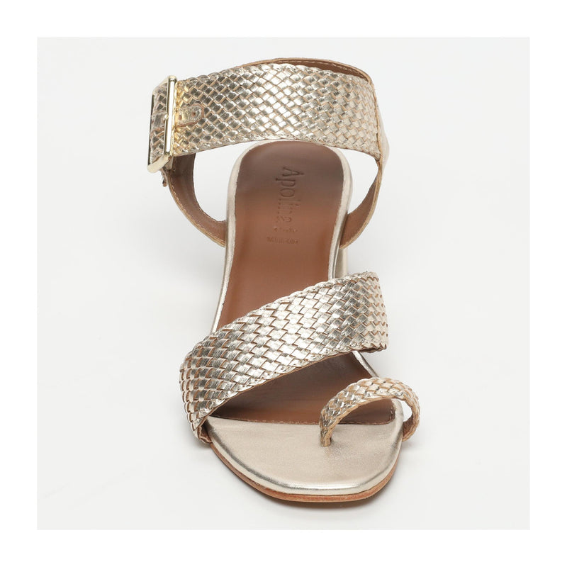Sandalias Berat De Tacón Medio - Dorado