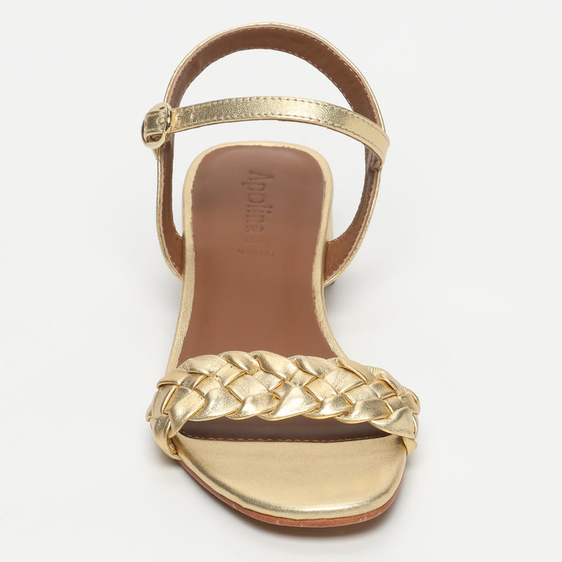 Apolina - Cancun Low Heel Sandals - Gold