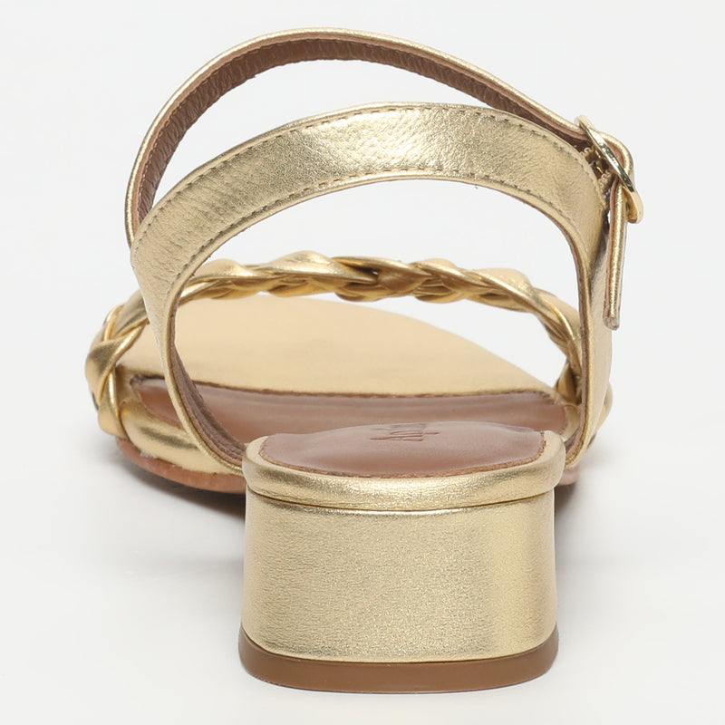Apolina - Cancun Low Heel Sandals - Gold