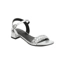 Cancun Low Heel Sandals - Silver