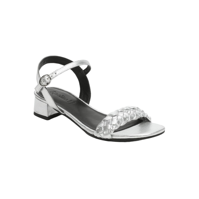 Cancun Low Heel Sandals - Silver