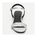 Cancun Low Heel Sandals - Silver