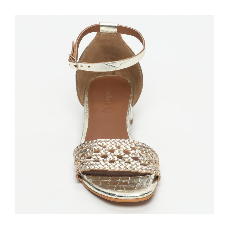 Varenna Low Heel Sandals - Gold
