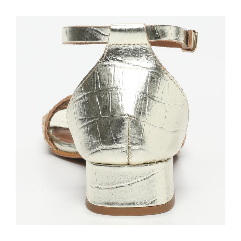 Varenna Low Heel Sandals - Gold
