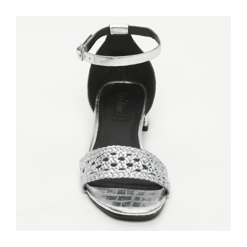 Varenna Low Heel Sandals - Silver