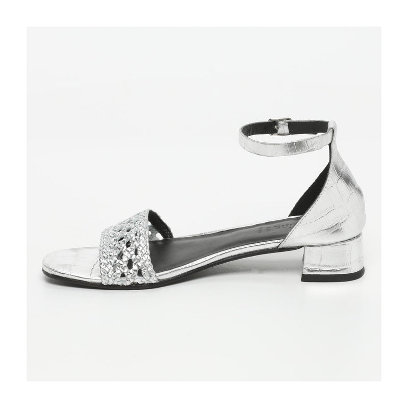 Varenna Low Heel Sandals - Silver