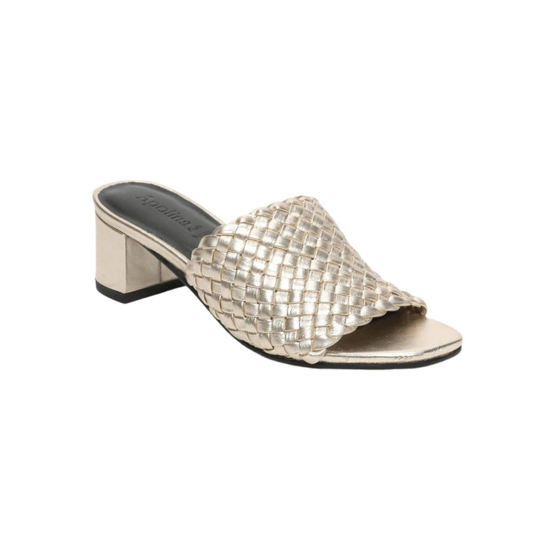 Bibury Mid Heel Sandals - Gold