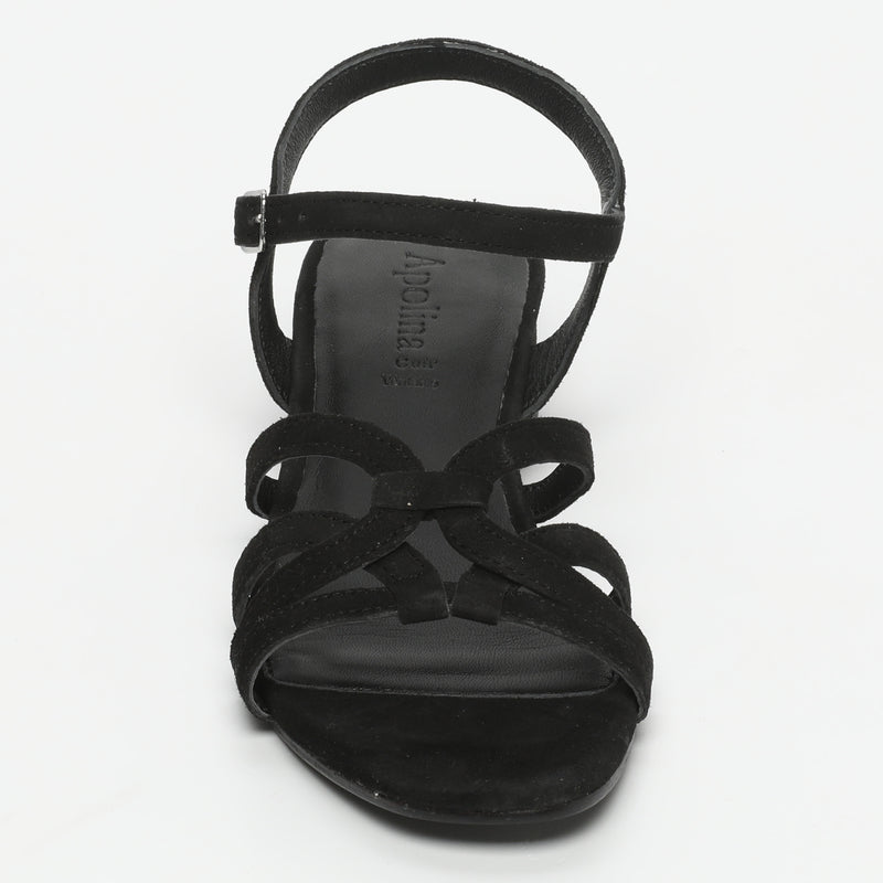 Apolina - Sandales Talons Bas Korcula - Noir