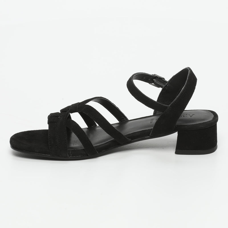 Apolina - Sandales Talons Bas Korcula - Noir