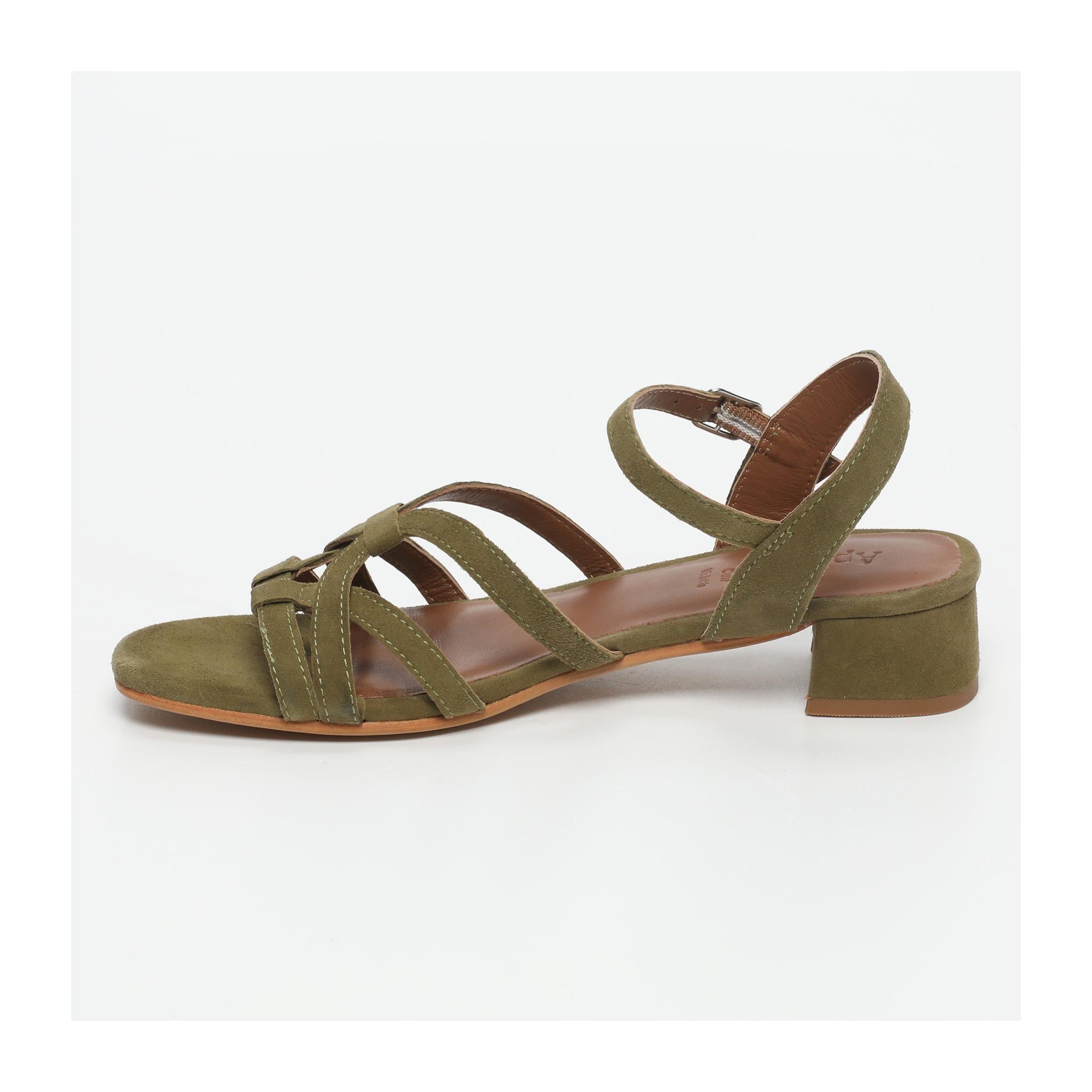 Sandalias De Tacón Bajo Korcula - Verde