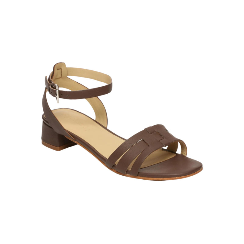 Odalys Low Heel Sandals - Brown